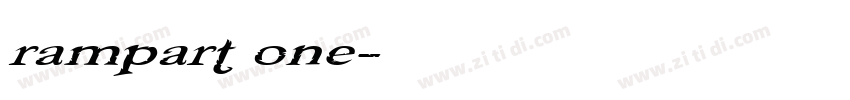 rampart one字体转换